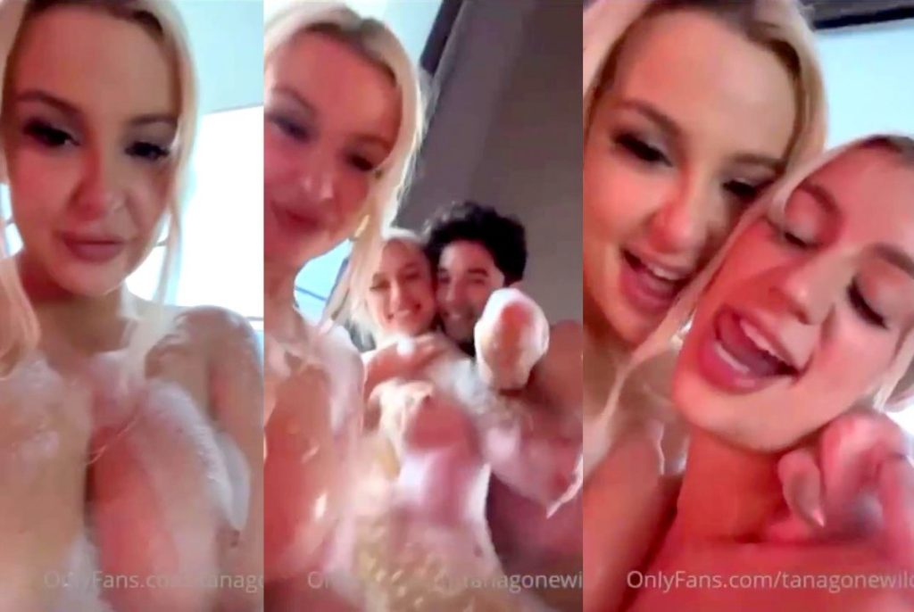 Tana Mongeau sex tape nude onlyfans leak threesome in bathtub