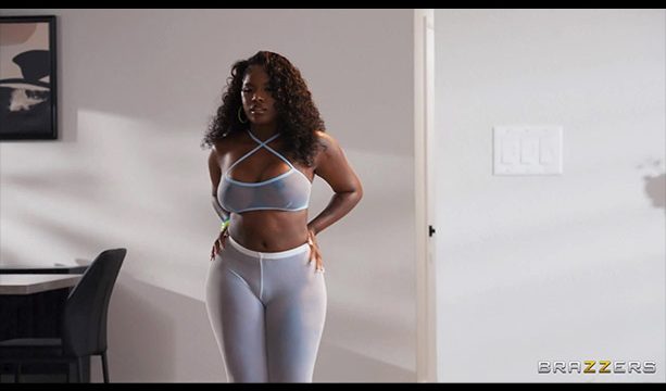 Rayne Carter hard fucked by a white cock